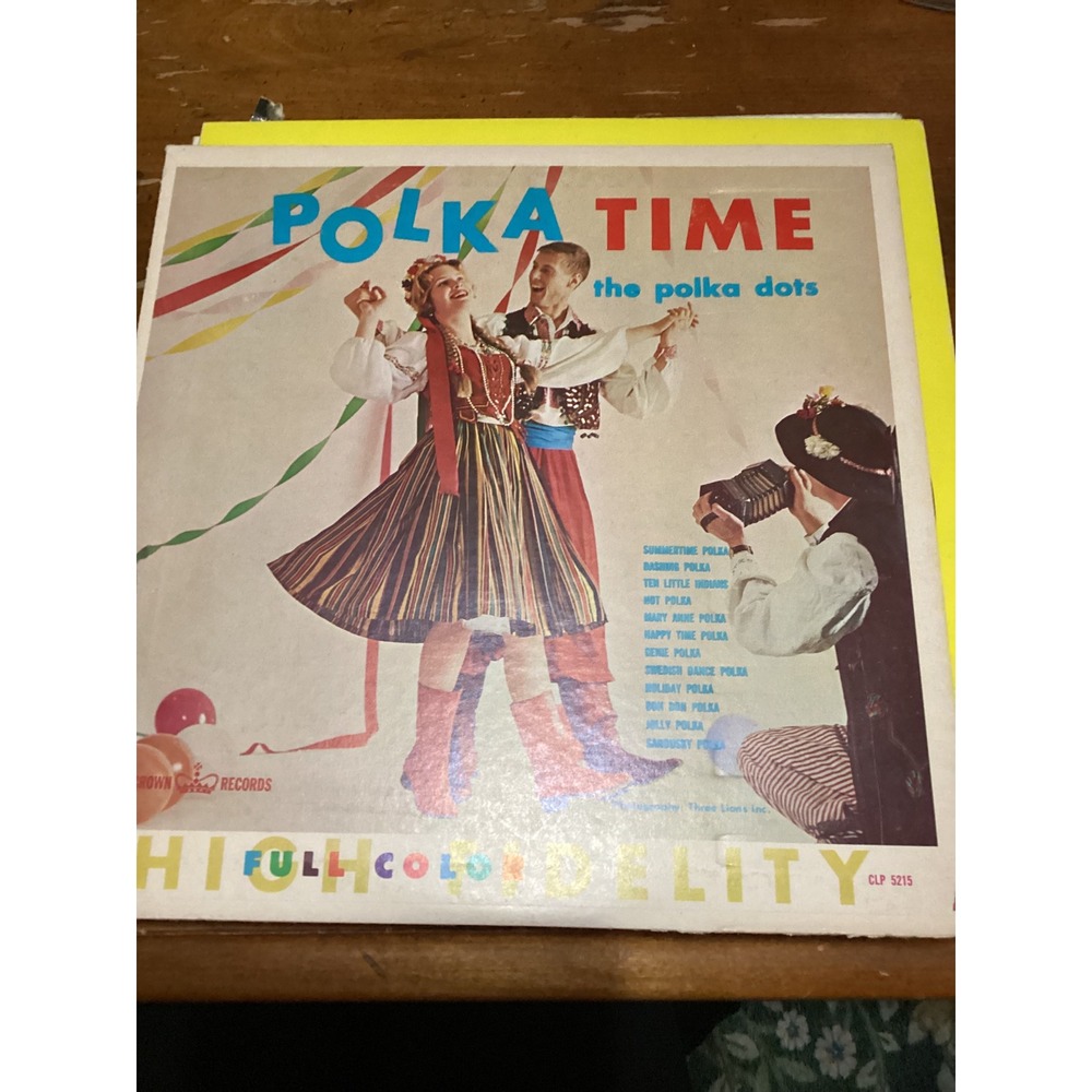 Crown Records Polka Time The Polka Dots CLP 5215 Vinyl LP Vintage Folk Dance LP